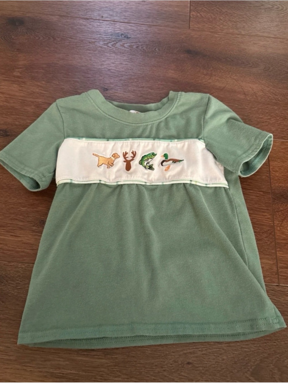 Boys smocked hunting shirt